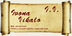 Ivona Vikalo vizit kartica